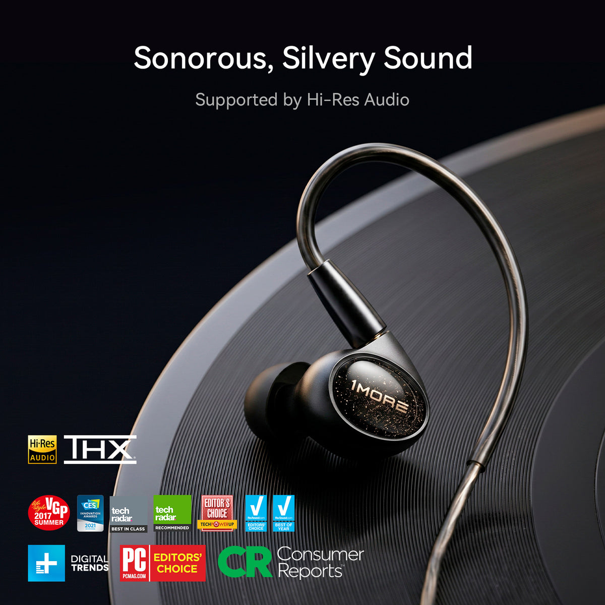 1MORE P50 Penta Driver  Wired Headphones, Hi-Res Audio