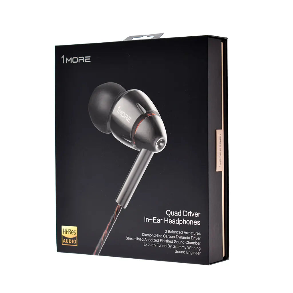 1MORE Quad Driver-Wired Hi-Res In-Ear Headphones-THX® Certified Sound