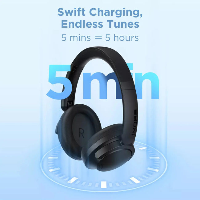  1MORE SonoFlow SE Active Noise Cancelling Wireless Headphones,  Over Ear Bluetooth Headphones with DLC Dynamic Driver, 70H Playtime, Clear  Calls, Custom EQ via app : Electronics