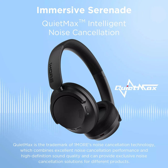 1MORE SonoFlow Black Wireless Headphones LDAC Compatible High Sound Quality