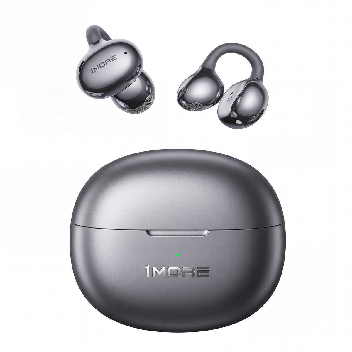 1MORE S20 Ultra Open Ear Clip-On Earbuds, Ultra-Light Comfort, Hi-Res Audio