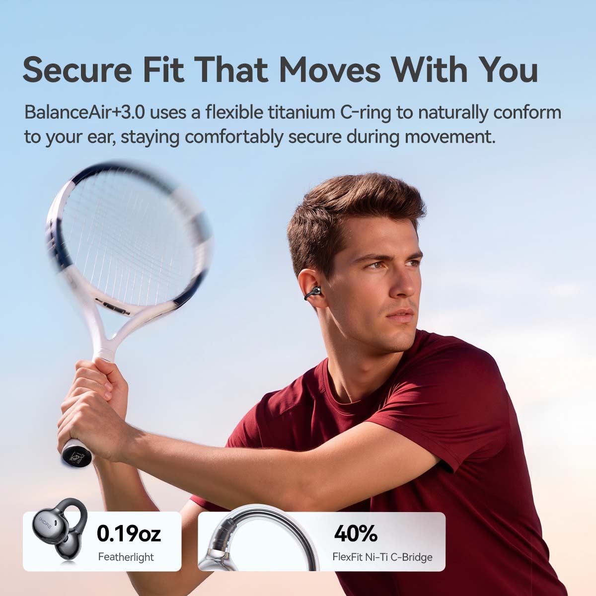 1MORE S20 Ultra Open Ear Clip-On Earbuds, Ultra-Light Comfort, Hi-Res Audio