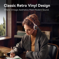 1MORE HQ36 Classic Vinyl Retro On-ear Headphones, Hi-res Audio