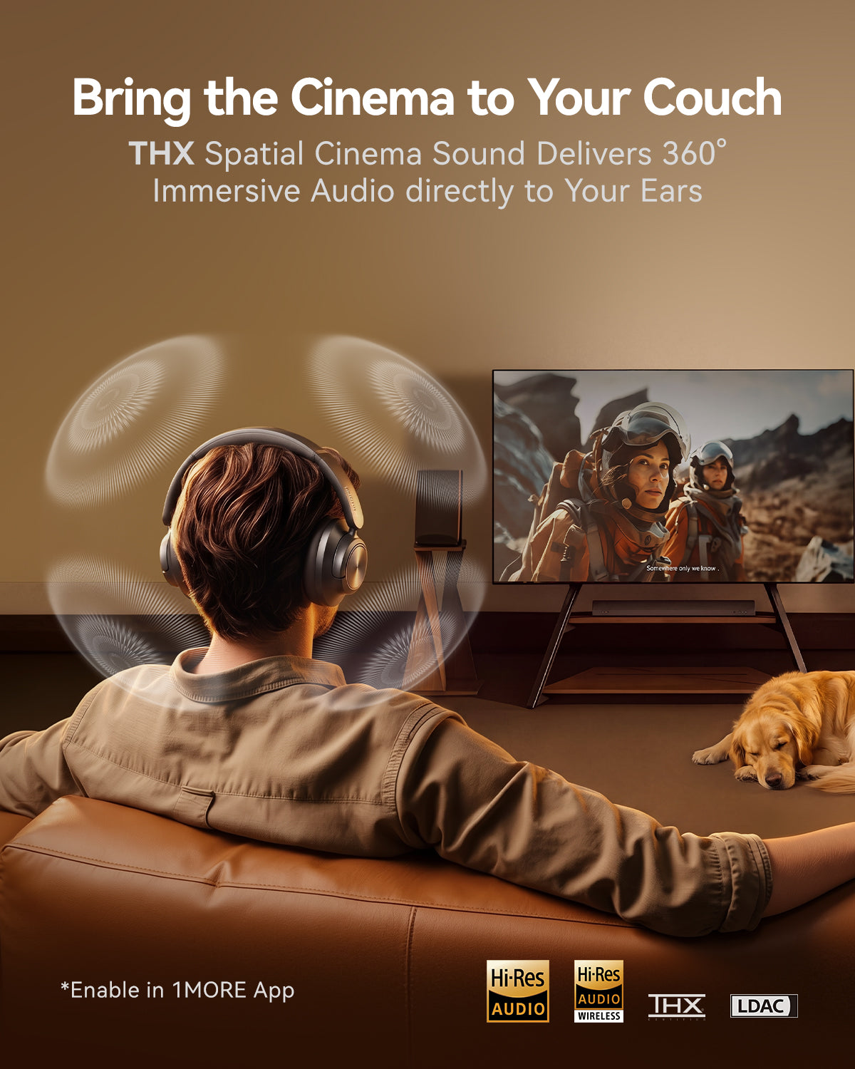 1MORE HQ60 Over-Ear Headphones + 1MORE S10s Open Ear Earbuds