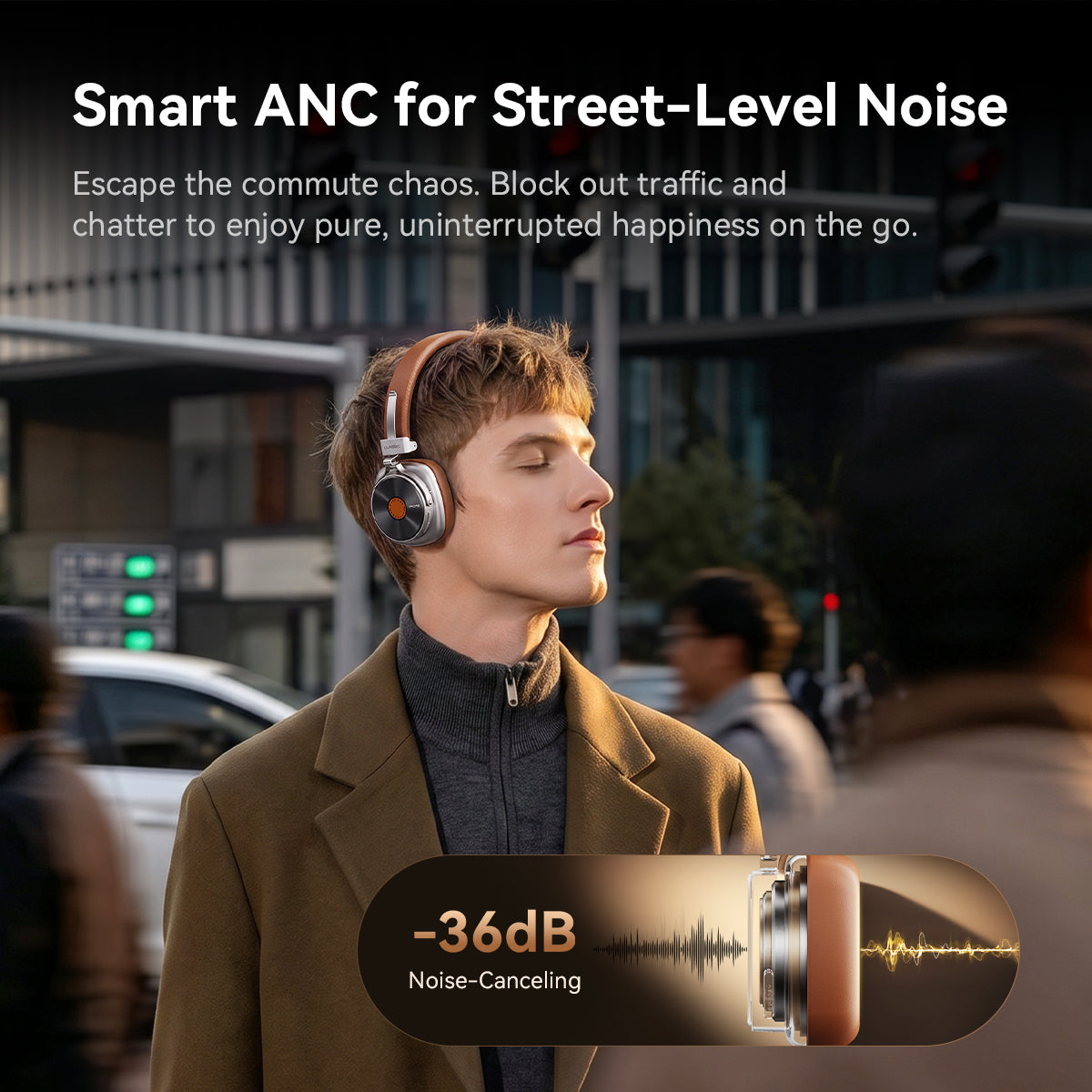 1MORE HQ36 Classic Vinyl Retro On-ear Headphones, Hi-res Audio