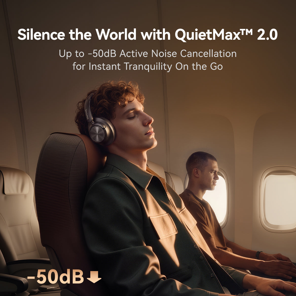 1MORE HQ60 SonoFlow Max Over-Ear Headphones, THX Spatial Audio, 50dB ANC, 105H