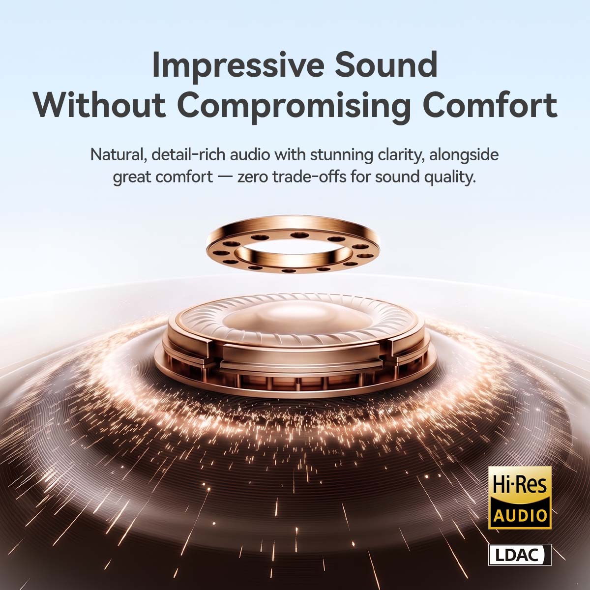 1MORE S20 Ultra Open Ear Clip-On Earbuds, Ultra-Light Comfort, Hi-Res Audio