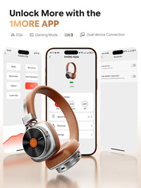 1MORE Classic HQ36 Wireless on-Ear Headphones, Hi-res Audio, Spatial Audio  Brown