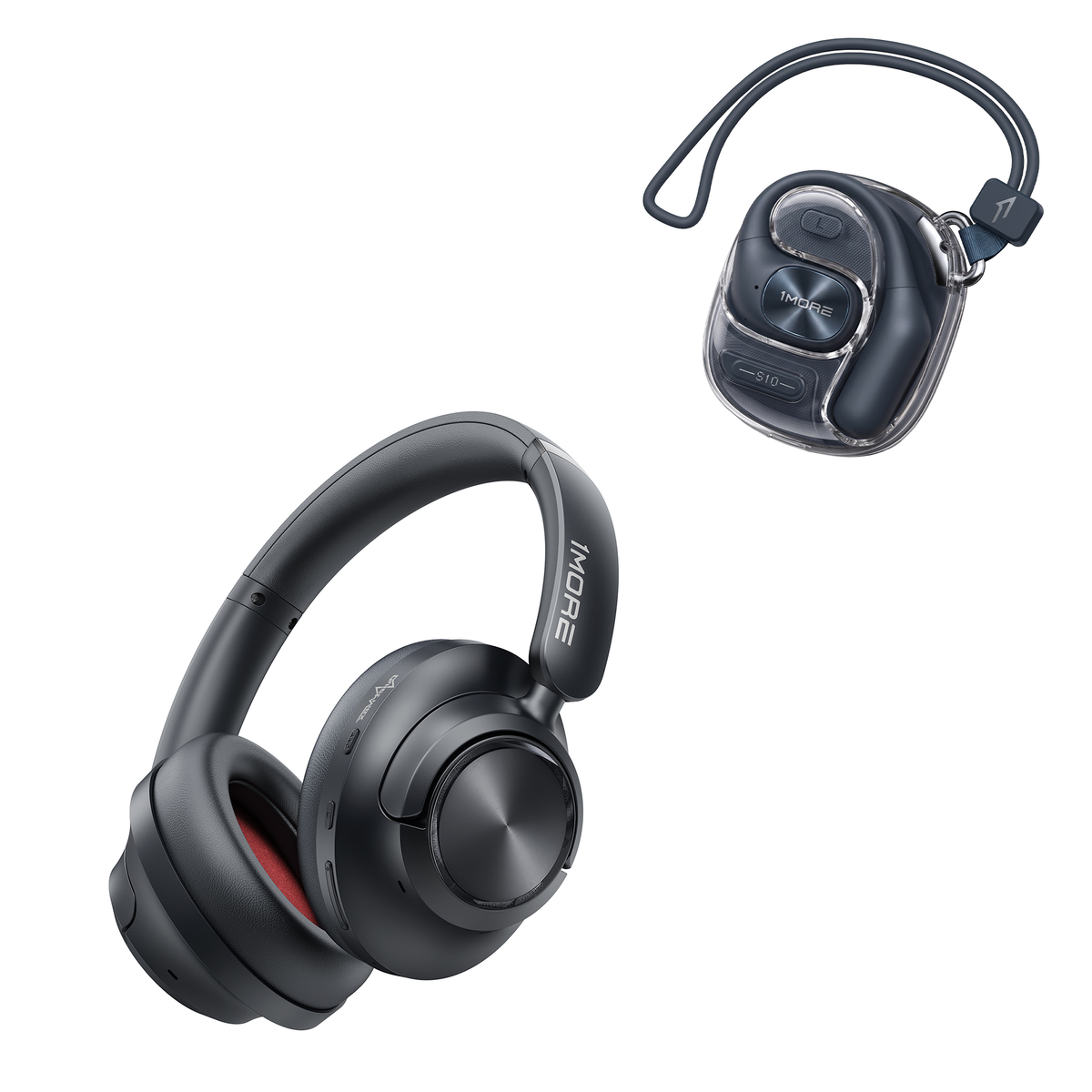 1MORE HQ60 Over-Ear Headphones + 1MORE S10s Open Ear Earbuds